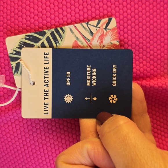 Tommy Bahama 💖NWT💖 Size Large Active Pink Top with Pink Zipper !💖💖 - Picture 11 of 15